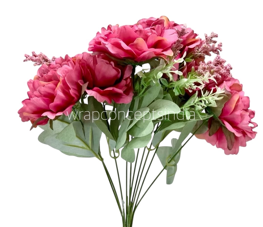 Tall Open Peony Bunch - Multicolour