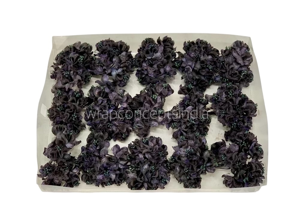 Black Flowers with Glitter Pollen