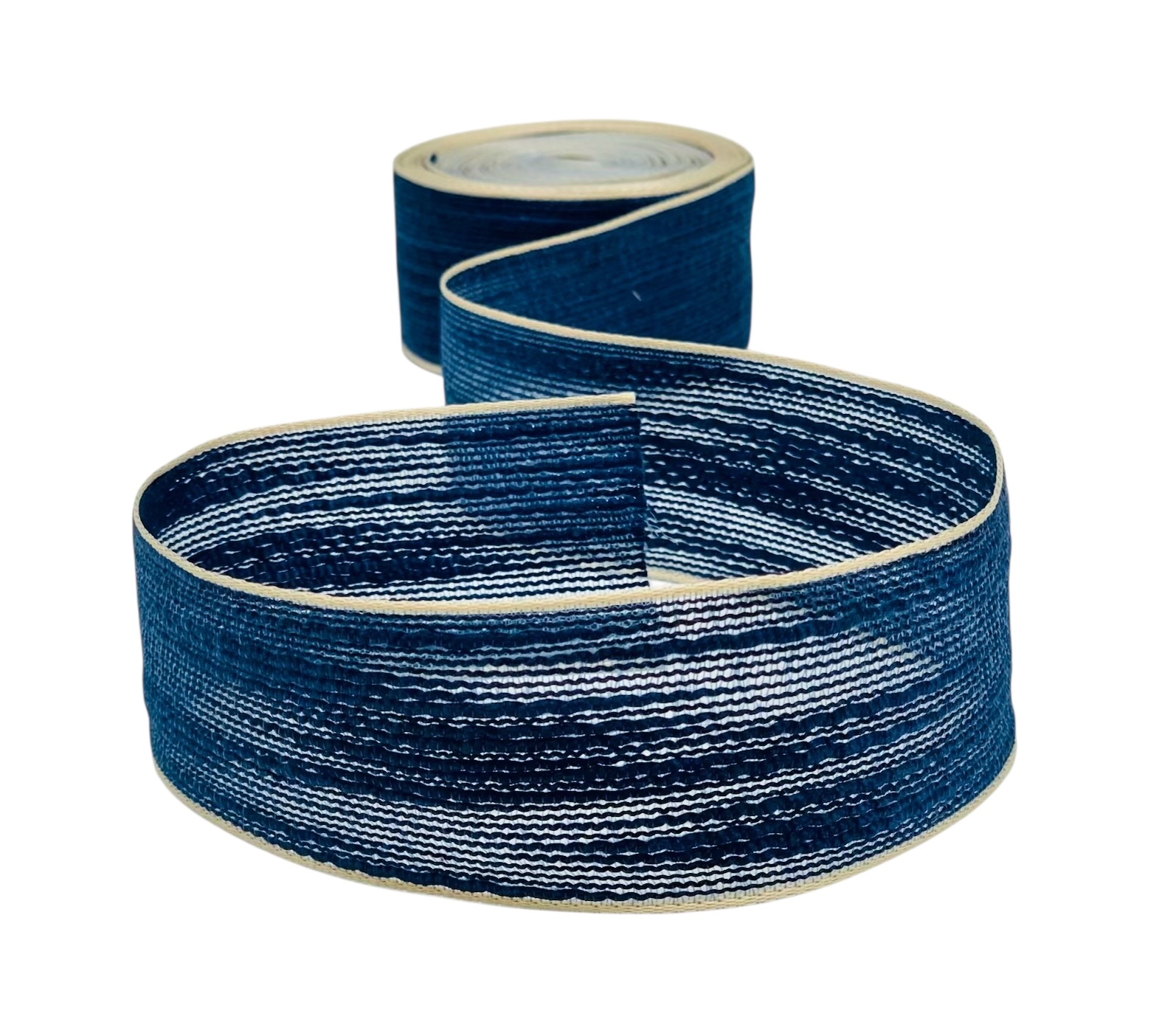 Burlap Texture Ribbon with Contrast Edges