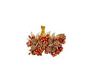 Tangerine Textured Pearl Berry Sprigs