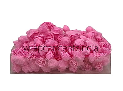 Small Foam Roses with Net - Multicolour