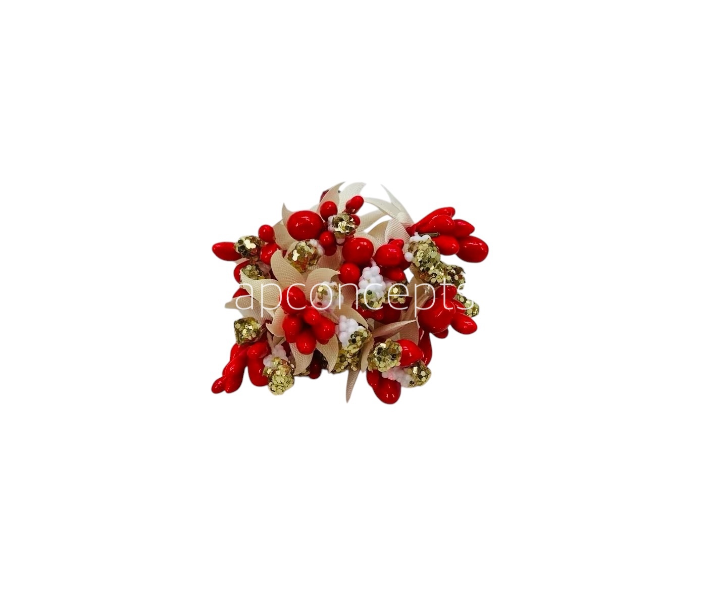 Red & Glitter Gold Pollens