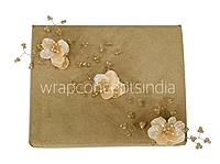 Dual Acrylic Flowers with Pearl Add-ons-Dk. Peach