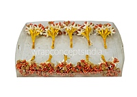 Tangerine Textured Pearl Berry Sprigs