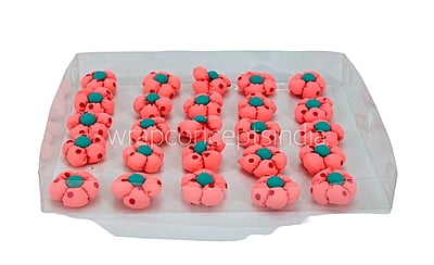 Coral Flower with Cyan Center