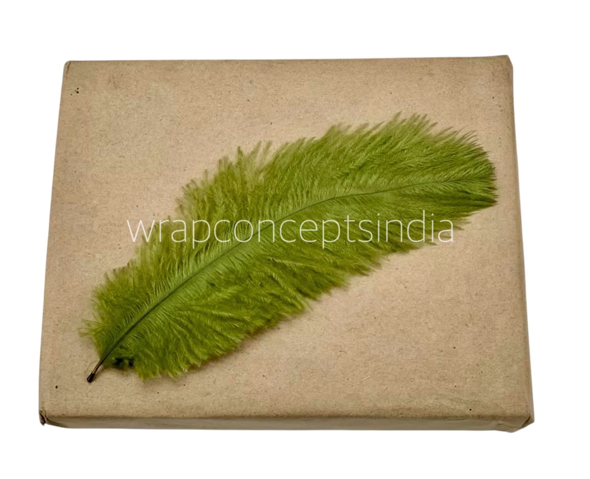 Faux Feather Rounded Edges-Brown