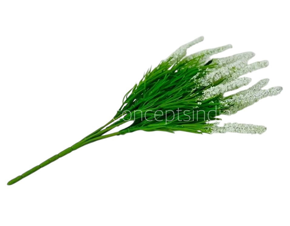 Leaves Bunch with Frosted Conifers