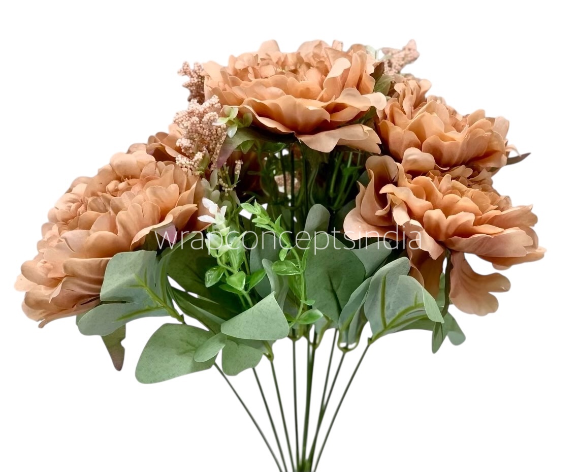 Tall Open Peony Bunch - Multicolour