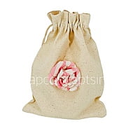 Burlap Flowers - Pink & White