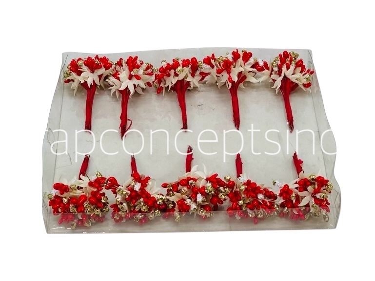 Red & Glitter Gold Pollens