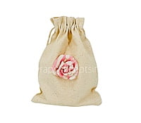 Burlap Flowers - Pink & White