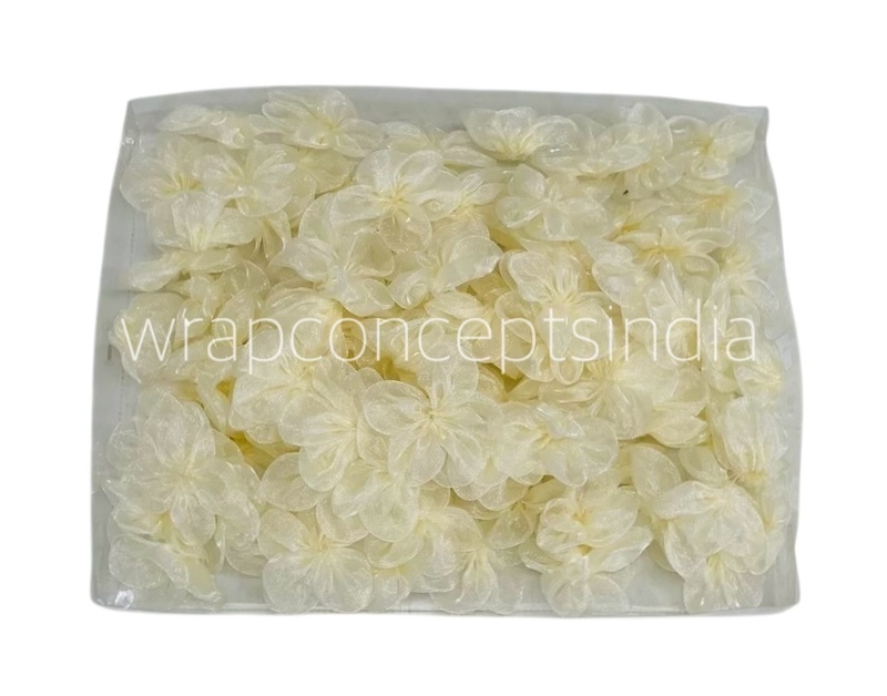 Ivory Organza Flowers