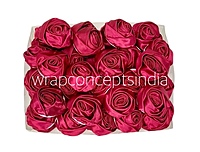 Deep Cherry Satin Roses