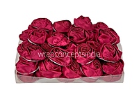Deep Cherry Satin Roses
