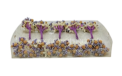 Violet Textured Pearl Berry Sprigs