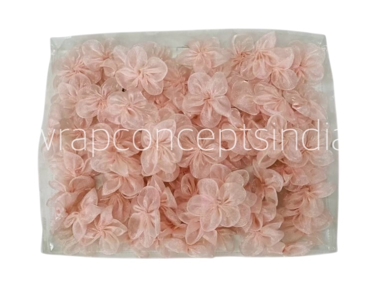 Peach Organza Flowers