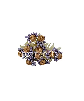 Violet Textured Pearl Berry Sprigs