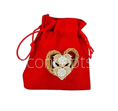 Heart Shape Embellishment with Faux Pearl