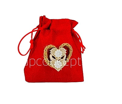 Heart Shape Embellishment with Faux Pearl