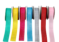 Baby Pink & White Check Ribbon
