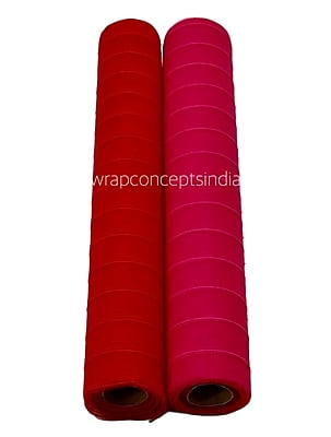 Net Roll Self Stripes - Red/Fuchsia