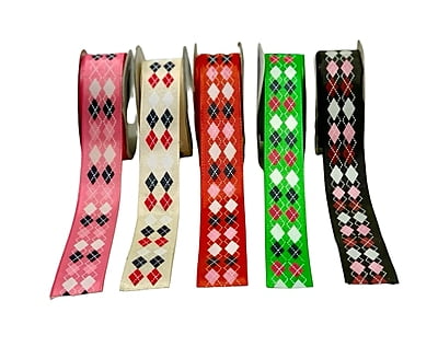 Argyle Pattern Ribbon - Multicolour