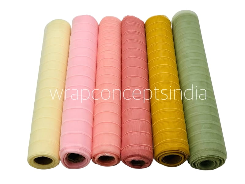 Net Roll Self Stripes - Neutrals Net Roll Self Stripes - Neutrals