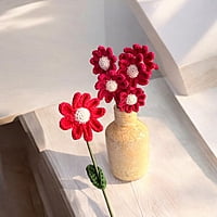 Crochet Small Dark Pink Daisy Flower