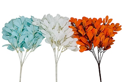Leaves Stick Bunch - White/Blue/Tangerine-White