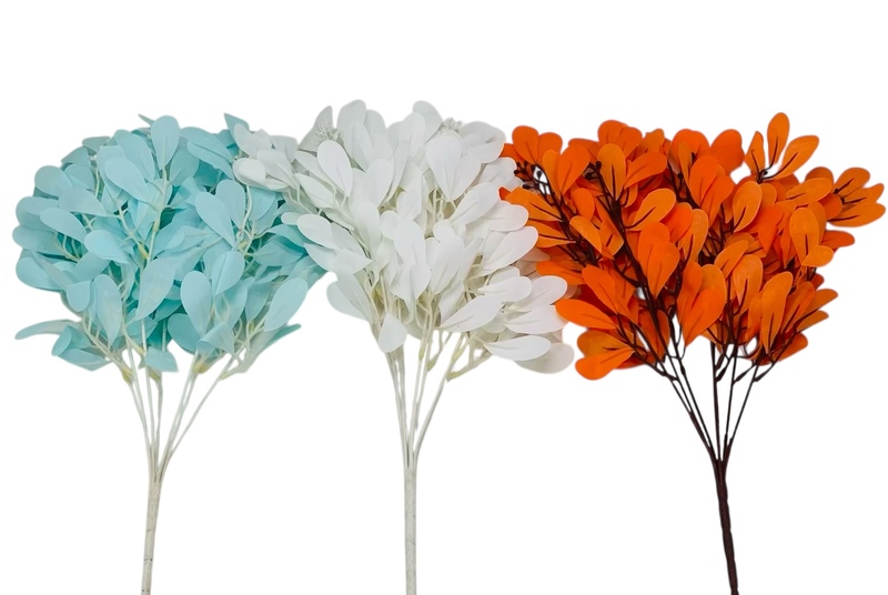Leaves Stick Bunch - White/Blue/Tangerine-White