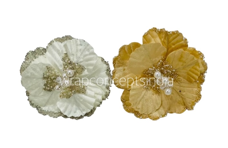 Big Flower on Stick with Pearls