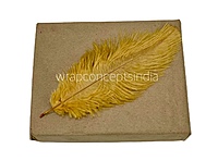 Faux Feather Rounded Edges-Brown