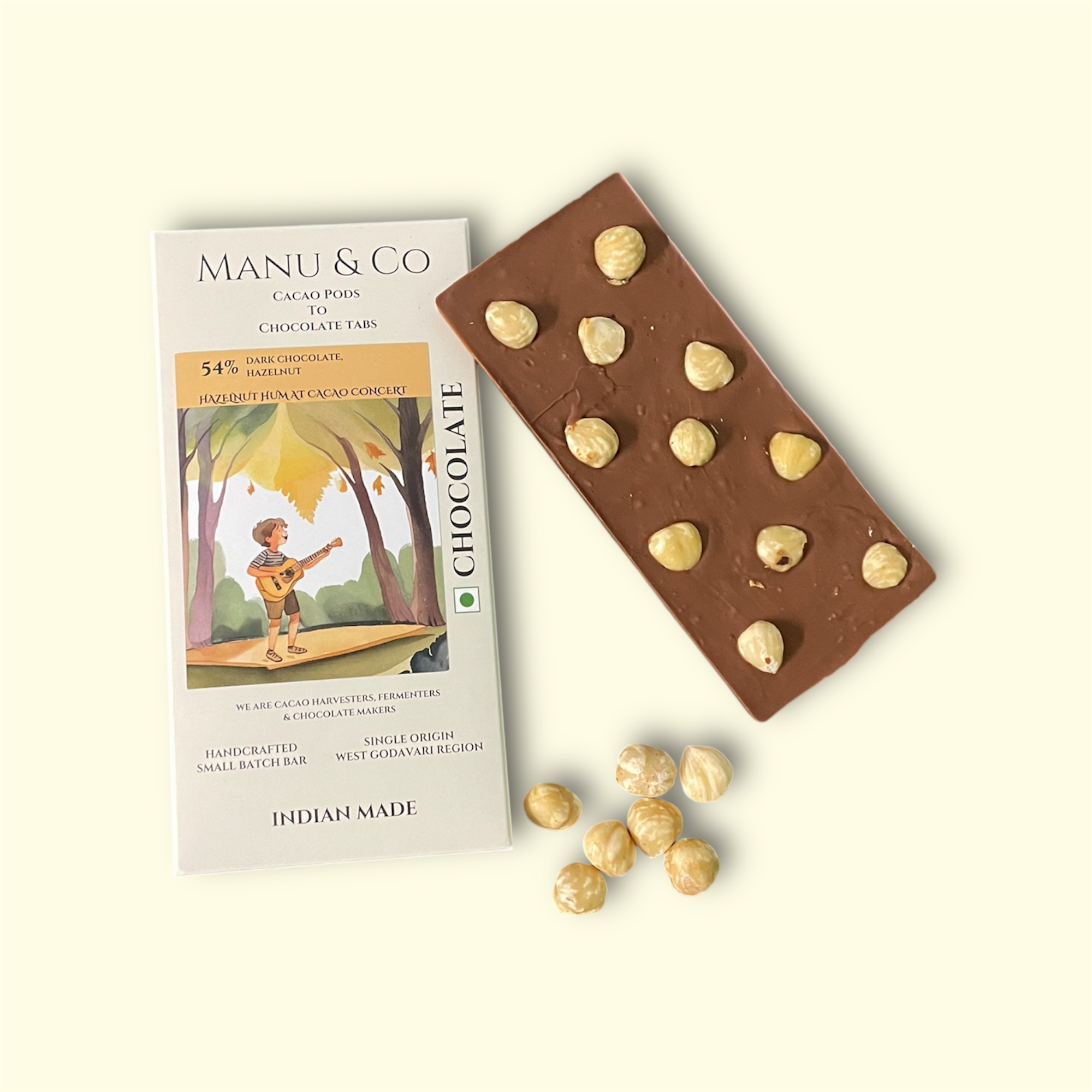 54% Dark Chocolate, Hazelnut 54% Dark Chocolate, Hazelnut