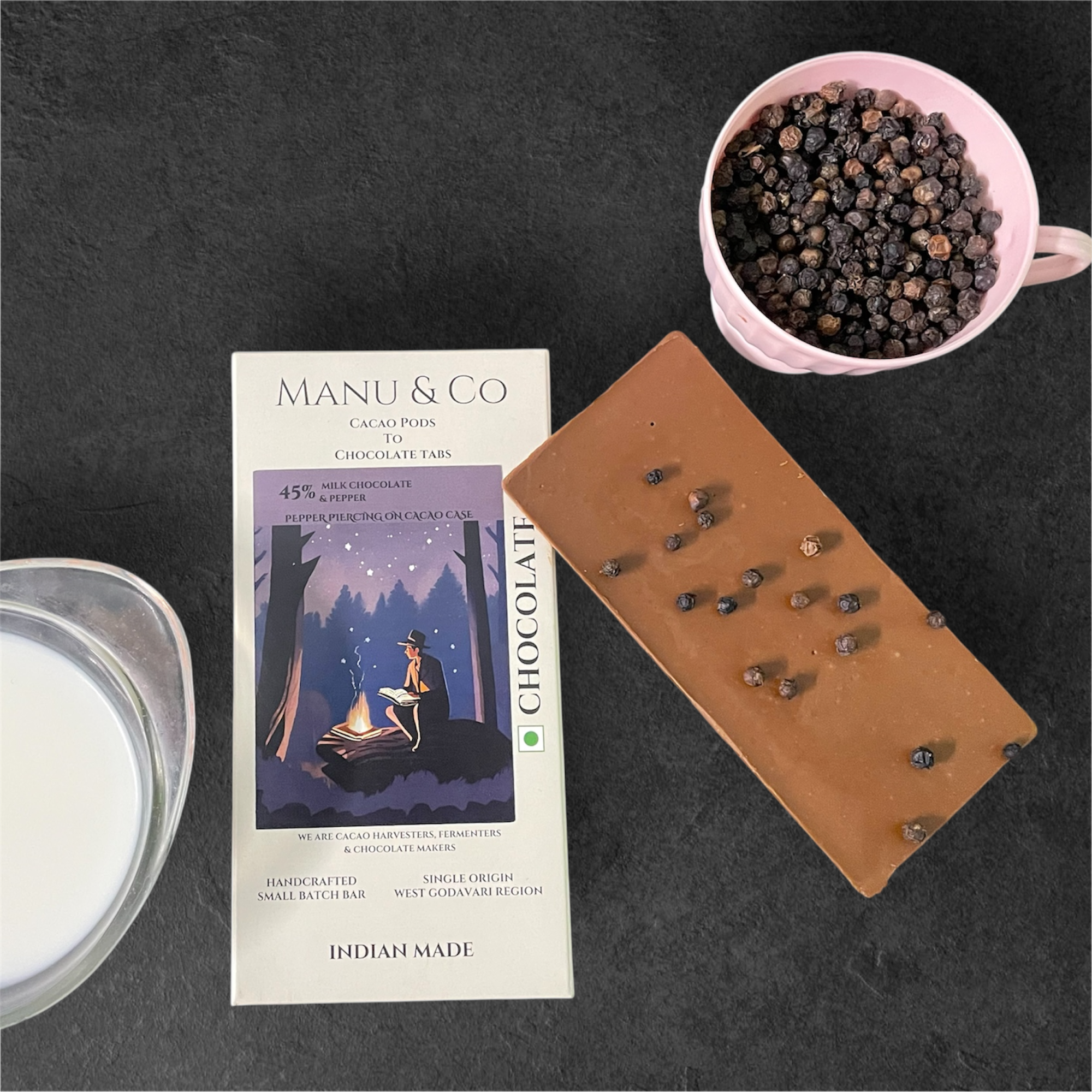 45% Milk Chocolate, Pepper 45% Milk Chocolate, Pepper