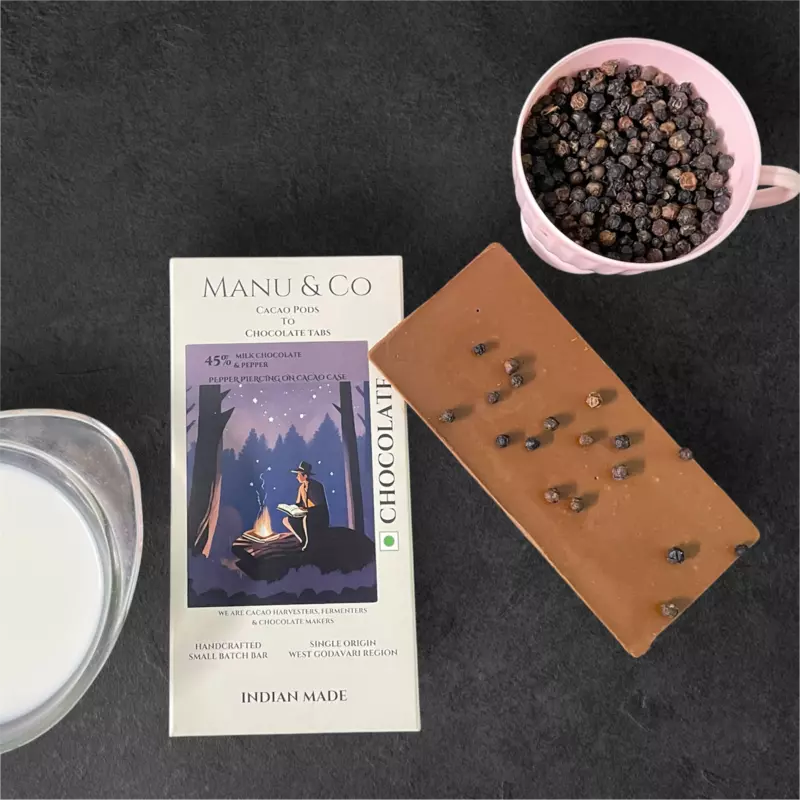 45% Milk Chocolate, Pepper