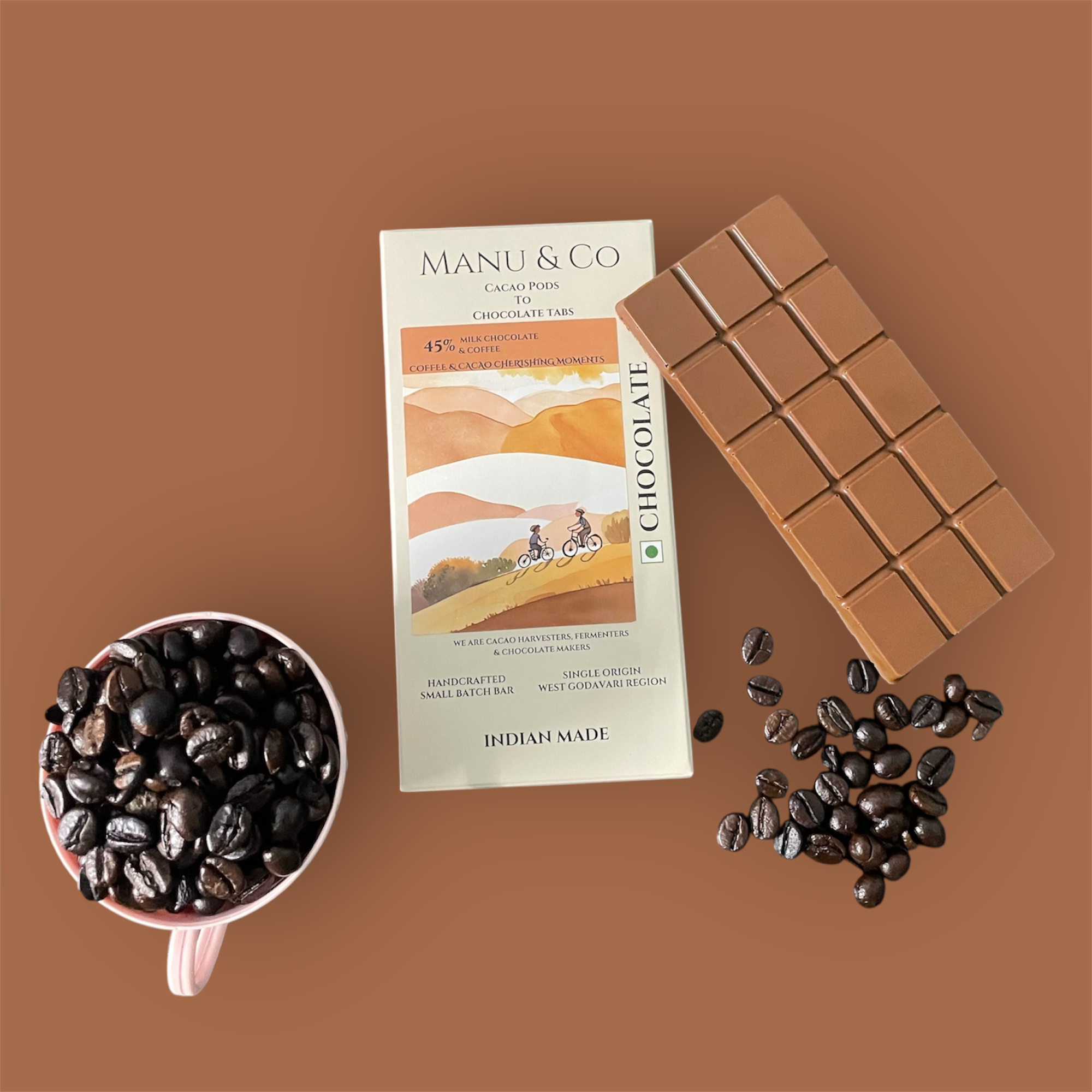 45% Milk Chocolate & Coffee 45% Milk Chocolate & Coffee