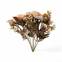 Rustic Charm Rose Bunch-Blush Beige