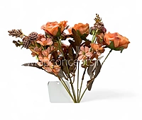 Rustic Charm Rose Bunch-Blush Beige