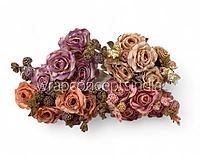 Rustic Charm Rose Bunch-Blush Beige