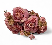 Rustic Charm Rose Bunch-Blush Beige