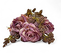 Rustic Charm Rose Bunch-Blush Beige