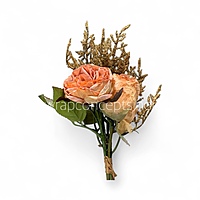 Garden Rose Bunch with Frosty ferns