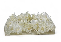 Cream Flowers on stick with Pearl String & pollen