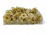 Gold Flowers on stick with Pearl String & pollen