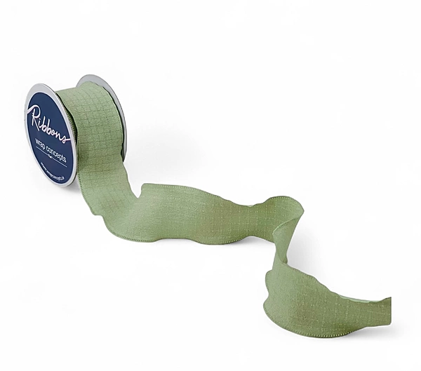 Pastel Ribbons with Ruffled Edges-Lemon-10 Yards