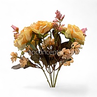 Rustic Charm Rose Bunch-Blush Beige