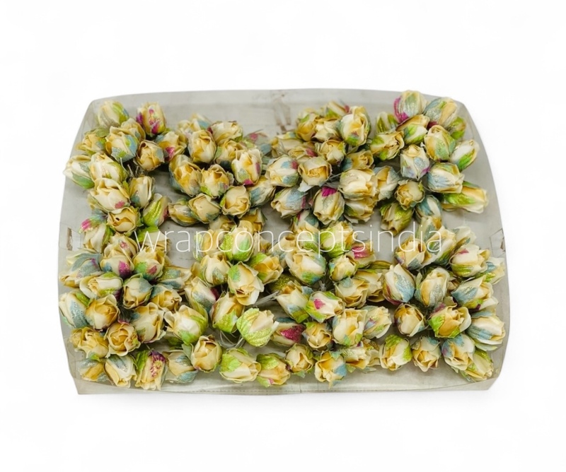 Big Cream Rose Buds on Stick