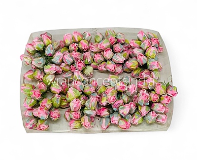 Big Pink Rose Buds on Stick