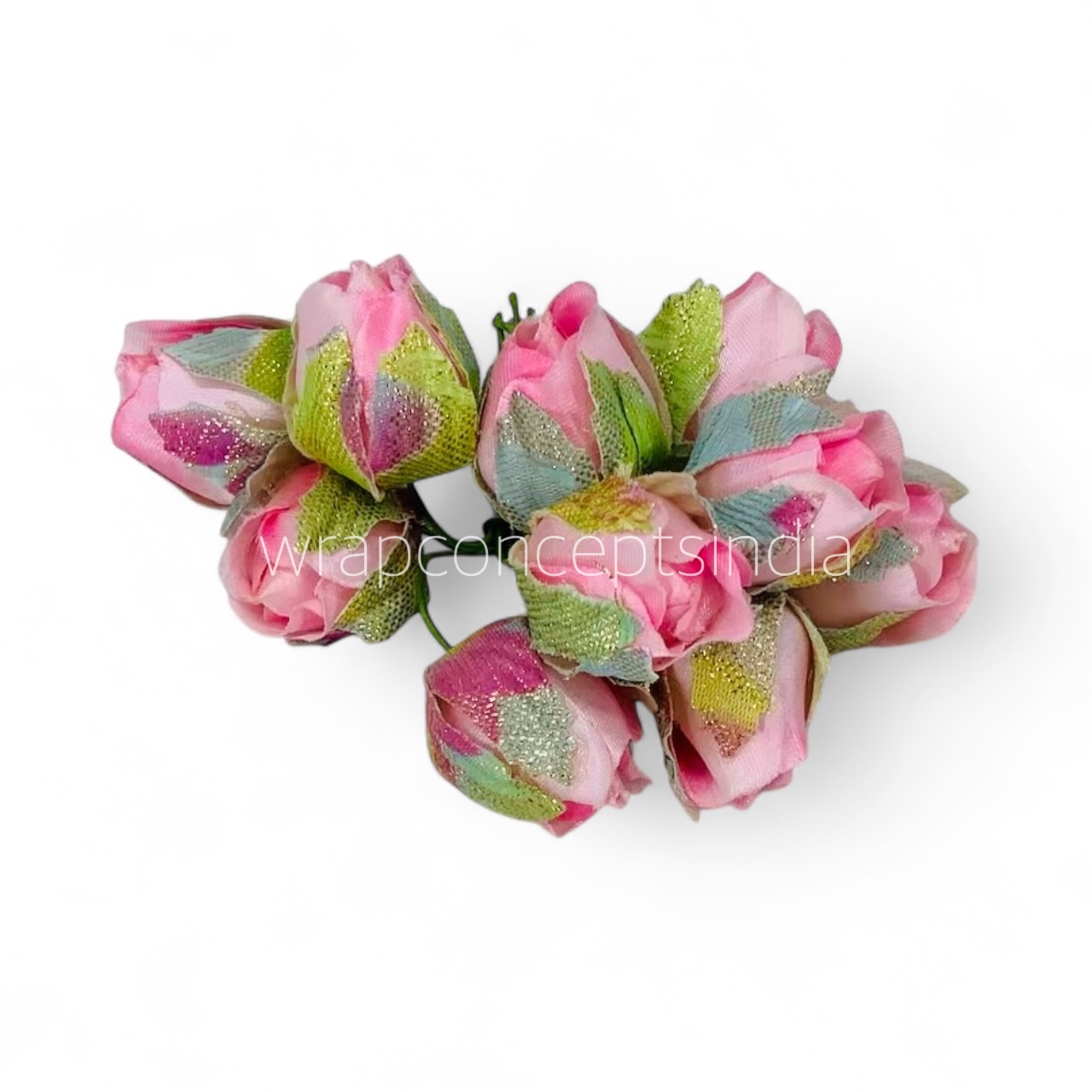 Big Pink Rose Buds on Stick