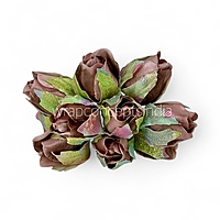 Mocha Rose Buds on Stick